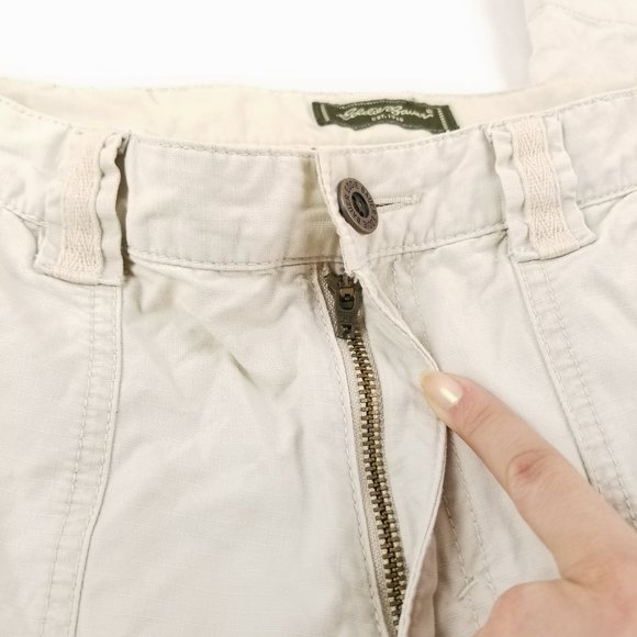 Eddie Bauer Straight Leg Cargo Pants Beige 10 Tall - Picture 10 of 10